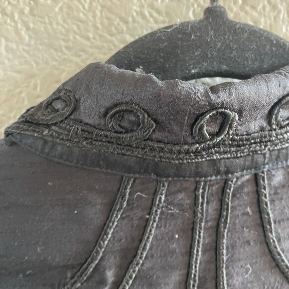 Vintage Sandy Starkman Jacket Large Black Silk Embroidered Beaded Art To Wear - Picture 8 of 14